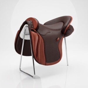 Full-PU Leather Two Tone Horse Saddle – All Purpose / Jumping Saddle