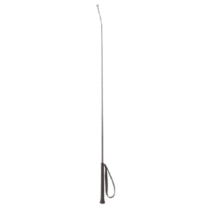 Fleck Riding Whip with Woven Nylon Cover and Rubber Handle