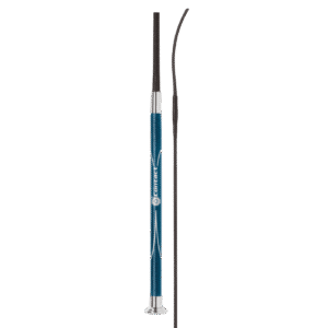 Fleck Dressage Whip with Woven Nylon Cover and PU Contact Grip – 110cm, Black