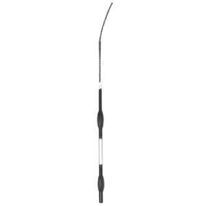 Fleck Dressage Whip – 110cm Black with Soft Rubber Balance Handle