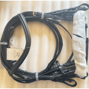Equenatural Leather Weymouth Double Bridle with Reins | Premium Dressage Tack