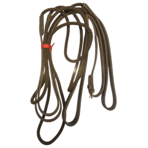 Non Branded Draw Reins with Rope End - Black Synthetic