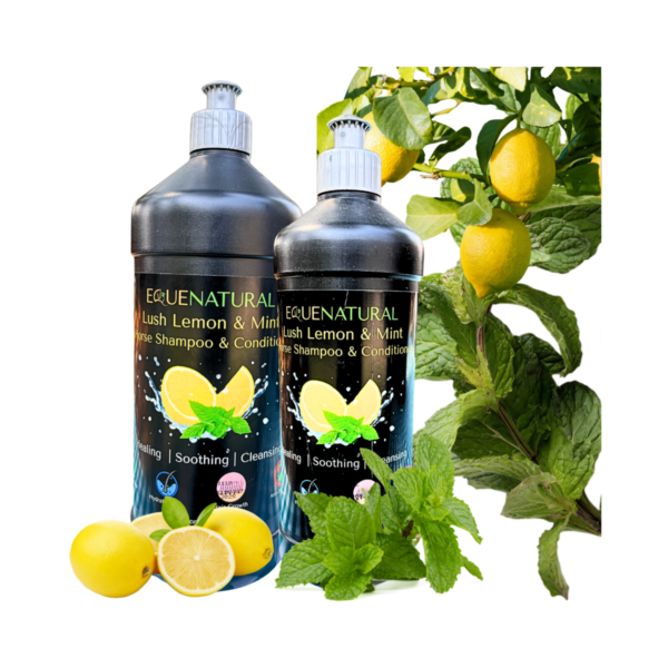 Equenatural Lush Lemon & Mint Horse Shampoo & Conditioner – Natural Care for a Healthy, Shiny Mane