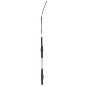 Fleck Dressage Whip - 110cm Black with Soft Rubber Balance Handle