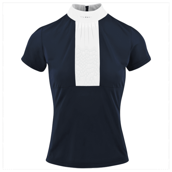 Equitheme Competition Doha Polo - Short Sleeves - Navy, XS