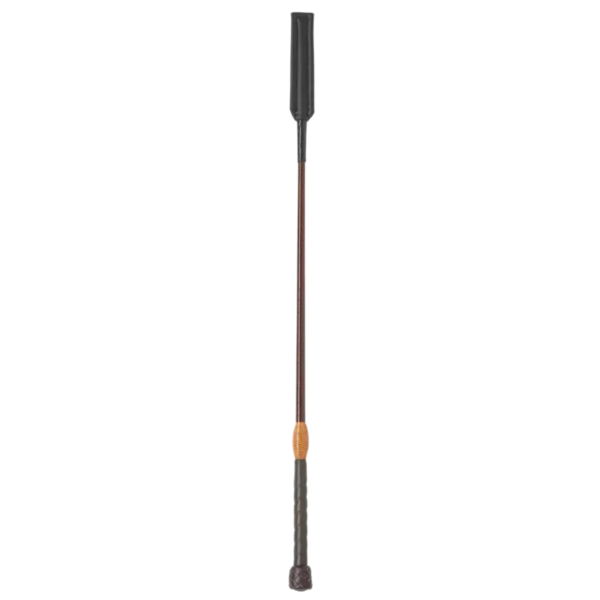 Fleck Jumping Bat Whips - Lacquered Leather Balanced-Grip, Black, 60cm
