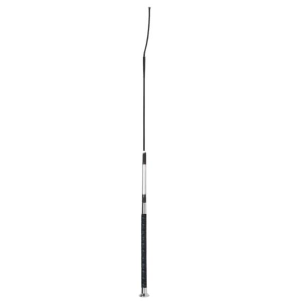 Fleck Dressage Whip - Ultra Soft Grip with Name Badge, Black, 110cm
