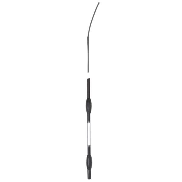 Fleck Dressage Whip - 110cm Black with Soft Rubber Balance Handle